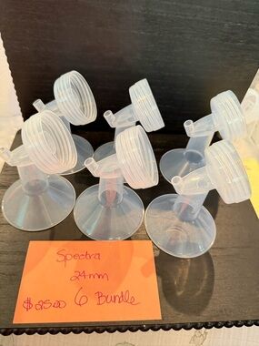 Spectra Breast Shield Flange  24 mm  - Clear bundle of 6